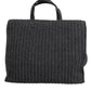 Black Large Knitted Crochet Shoulder Shopper DG Logo Bag