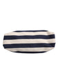 Blue White Stripes Logo Plaque Tote Bag