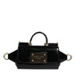 Black Calfskin Leather DG Logo Shoulder Bag