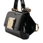 Black Calfskin Leather DG Logo Shoulder Bag