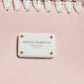 Light Pink Logo Plaque Soft Leather Strap Crossbody Bag