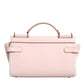 Light Pink Logo Plaque Soft Leather Strap Crossbody Bag