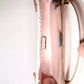 Light Pink Logo Plaque Soft Leather Strap Crossbody Bag