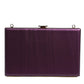Purple Leather Clutch Evening Crossbody Bag