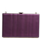 Purple Leather Clutch Evening Crossbody Bag