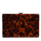 Brown Leather Clutch Evening Crossbody Bag