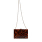 Brown Leather Clutch Evening Crossbody Bag