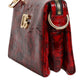 Red Exotic Leather DG Logo Women Crossbody Bag