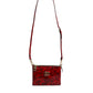Red Exotic Leather DG Logo Women Crossbody Bag