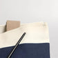 White Navy Striped Canvas Top Handle Tote Tote Bag