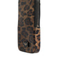 Brown Leopard Print Dauphine Leather Zip Around Wallet