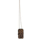 Brown Leopard Print Dauphine Leather Zip Around Wallet