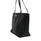 Black Leather Miss Escape Shopping Tote Bag