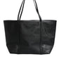 Black Leather Miss Escape Shopping Tote Bag