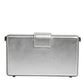 Metallic Silver DG BOX Leather Shoulder Strap Bag