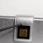 Metallic Silver DG BOX Leather Shoulder Strap Bag