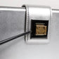 Metallic Silver DG BOX Leather Shoulder Strap Bag