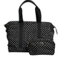 Black PolkaDot Nylon Shoulder Baby Tote Diaper Bag