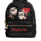 Black Nylon #DGFAMILY VULCANO Embellished Backpack Bag