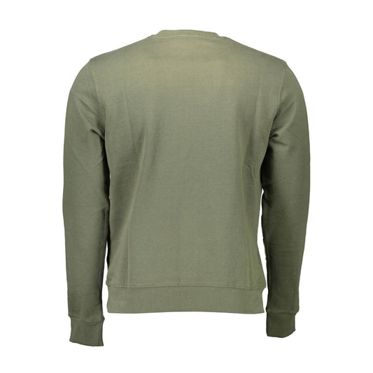 Green Cotton Men Sweater