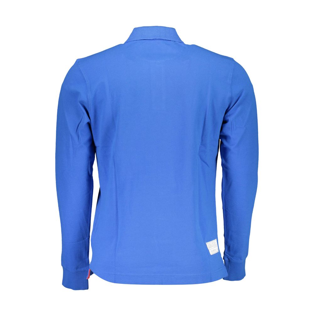 Elegant Long-Sleeved Polo in Chic Blue