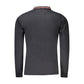 Black Cotton Men Polo Shirt