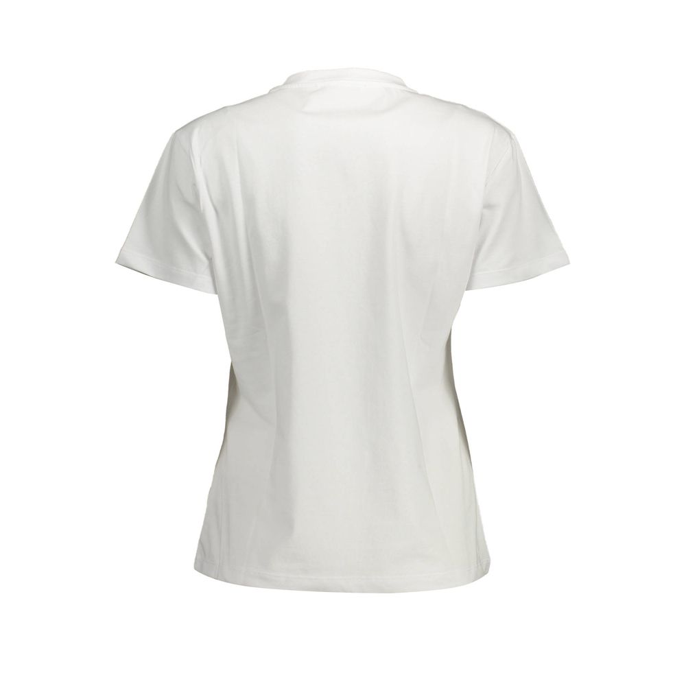 White Cotton Women T-Shirt