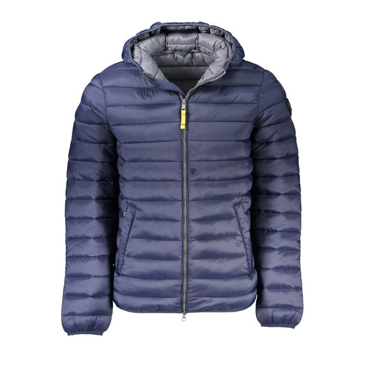 Blue Polyamide Men Jacket