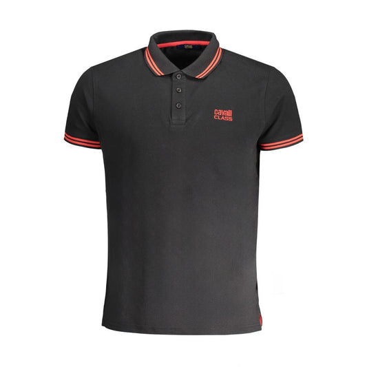 Black Cotton Polo Shirt