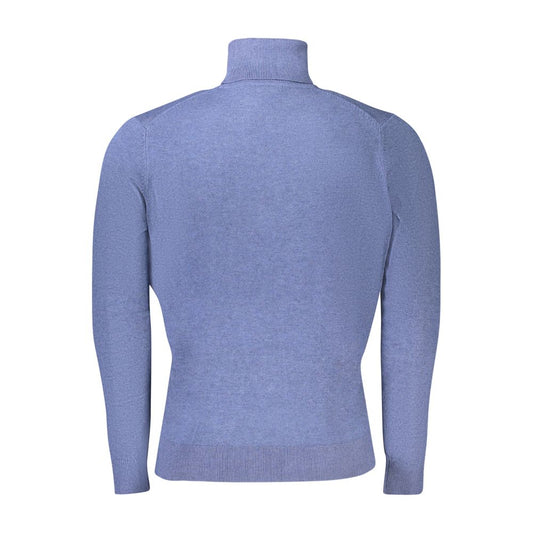 Blue Wool Men Sweater