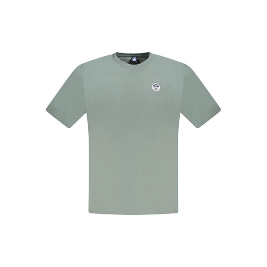 Green Cotton Men T-Shirt