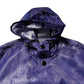 Dark Blue Cotton Hooded Men Raincoat Jacket