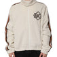 Beige Logo Applique Cotton Corduroy Full Zip Jacket