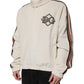 Beige Logo Applique Cotton Corduroy Full Zip Jacket