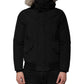 Black Hooded Long Sleeves Fur Shearling Coat Jacket