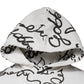 White Logo Cotton Hooded Sweatshirt Sweater