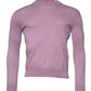 Purple Wool Knit Turtle Neck Long Sleeve Pullover Sweater