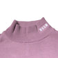 Purple Wool Knit Turtle Neck Long Sleeve Pullover Sweater