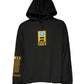 Black Cotton Hooded DG Shield Pullover Sweater