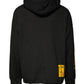 Black Cotton Hooded DG Shield Pullover Sweater