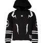 Black White Logo Hooded Sweatshirt Sweater