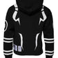 Black White Logo Hooded Sweatshirt Sweater