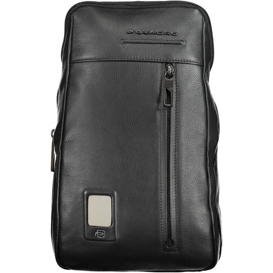 Black Leather Men Shoulder Bag