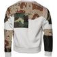 Multicolor Patchwork Cotton Crew Neck Sweater