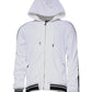 White Full Zip Hooded Sweatshirt Sweater