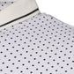 White Polka Dot Cotton Collared Polo T-shirt