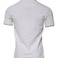 White Polka Dot Cotton Collared Polo T-shirt