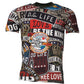 Multicolor Graphic Print Cotton Crew Neck T-shirt
