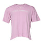 Pink Logo Print Cotton Crew Neck T-shirt