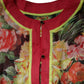Multicolor Floral Silk Kaftan Maxi Dress